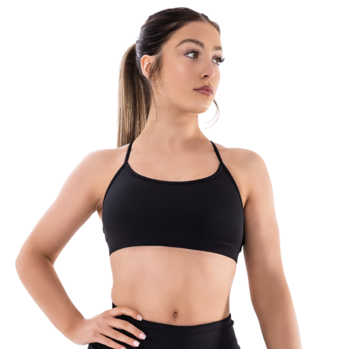 silky dance racerback cami crop bra top